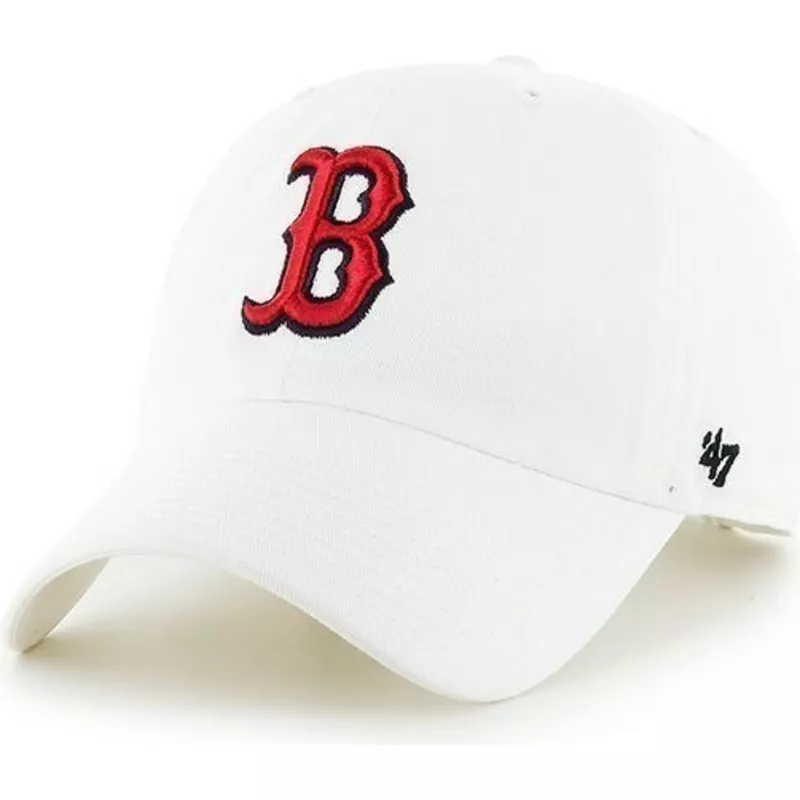 Gorra visera curva blanca con logo frontal de MLB Boston Red Sox 47 Brand: Caphunters.com