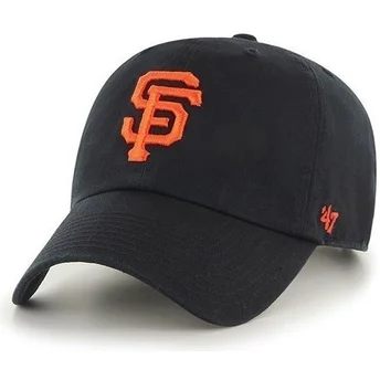 Cappellino visiera curva nero con logo frontale grande di MLB San Francisco Giants di 47 Brand