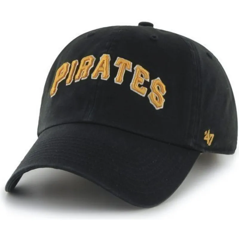 petten-gebogen-zwart-verstelbaar-nombre-van-pittsburgh-pirates-mlb-van-47-brand
