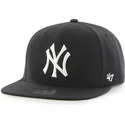 petten-plat-zwart-snapback-voor-kinderen-van-new-york-yankees-mlb-van-47-brand