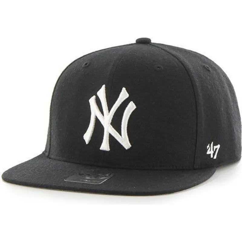 petten-plat-zwart-snapback-voor-kinderen-van-new-york-yankees-mlb-van-47-brand petten-plat-zwart-snapback-voor-kinderen-van-new-york-yankees-mlb-van-47-brand