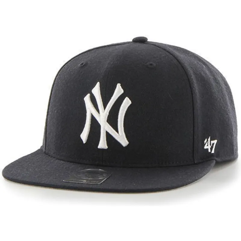 petten-plat-marineblauw-snapback-voor-kinderen-van-new-york-yankees-mlb-van-47-brand