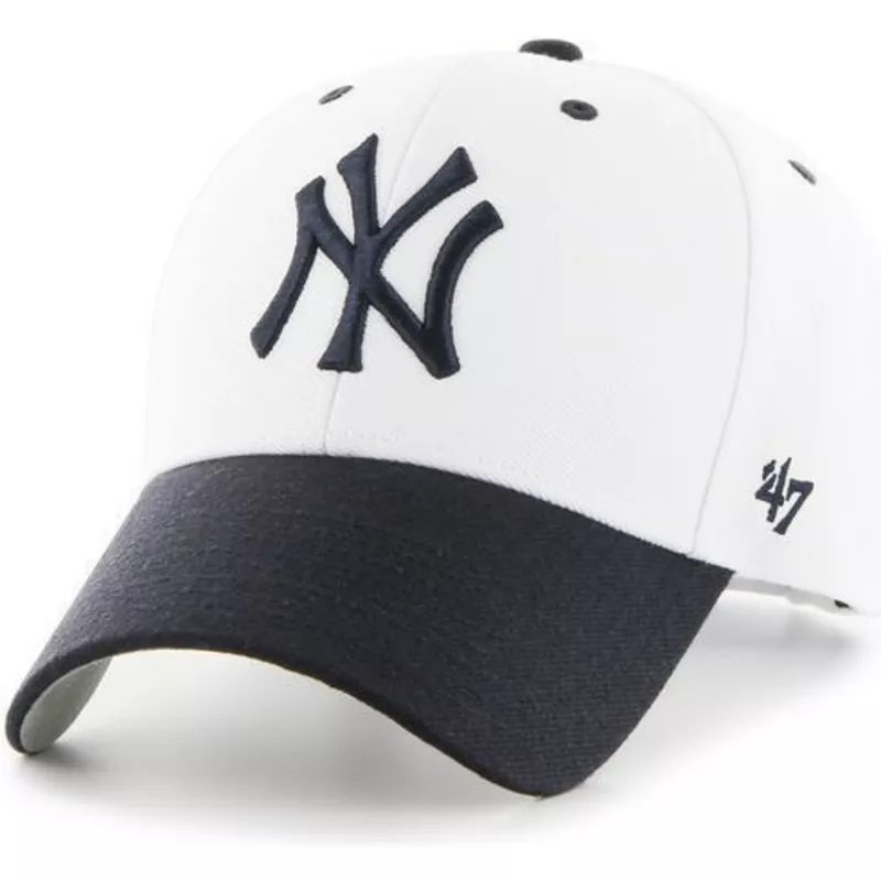 47 Brand MLB New York Yankees Cold Zone Gorra B-CLZOE17WBP-WHB, Hombre,  Gorra Blanca, Blanco