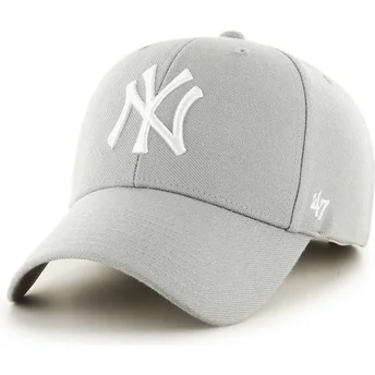 47 Brand Curved Brim New York Yankees MLB Cap grau