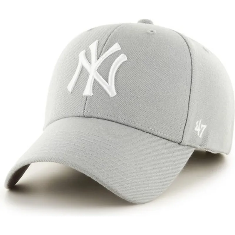 graue-gebogene-kappe-von-new-york-yankees-mlb-von-47-brand