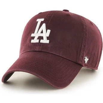 petten-gebogen-rood-verstelbare-band-granate-van-los-angeles-dodgers-mlb-van-47-brand