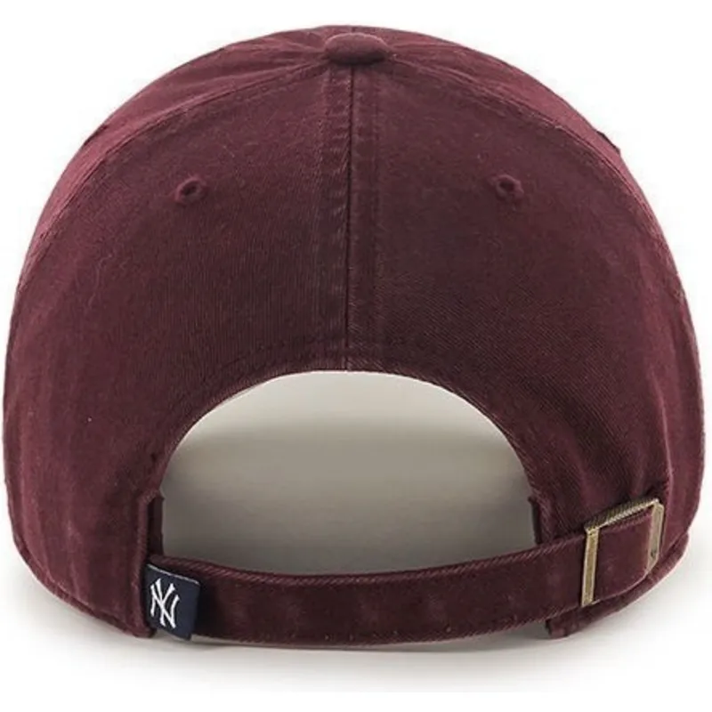 petten-gebogen-rood-verstelbare-band-granate-van-new-york-yankees-mlb-van-47-brand