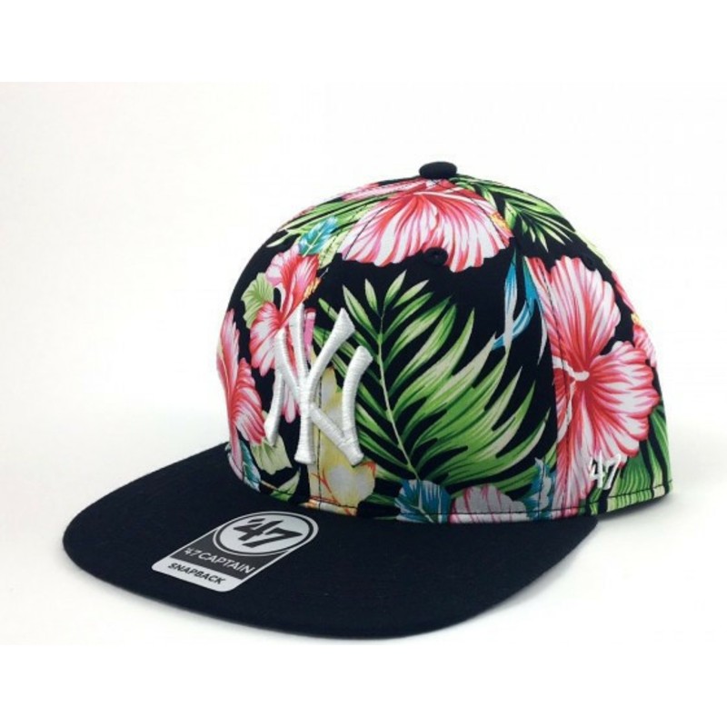 47-brand-flat-brim-flower-print-new-york-yankees-mlb-multicolor-snapback-cap