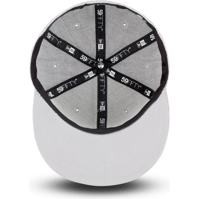 petten-plat-grijs-fitted-voor-kinderen-59fifty-essential-van-new-york-yankees-mlb-van-new-era