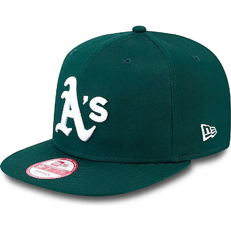 petten-plat-zwart-snapback-9fifty-essential-van-oakland-athletics-mlb-van-new-era